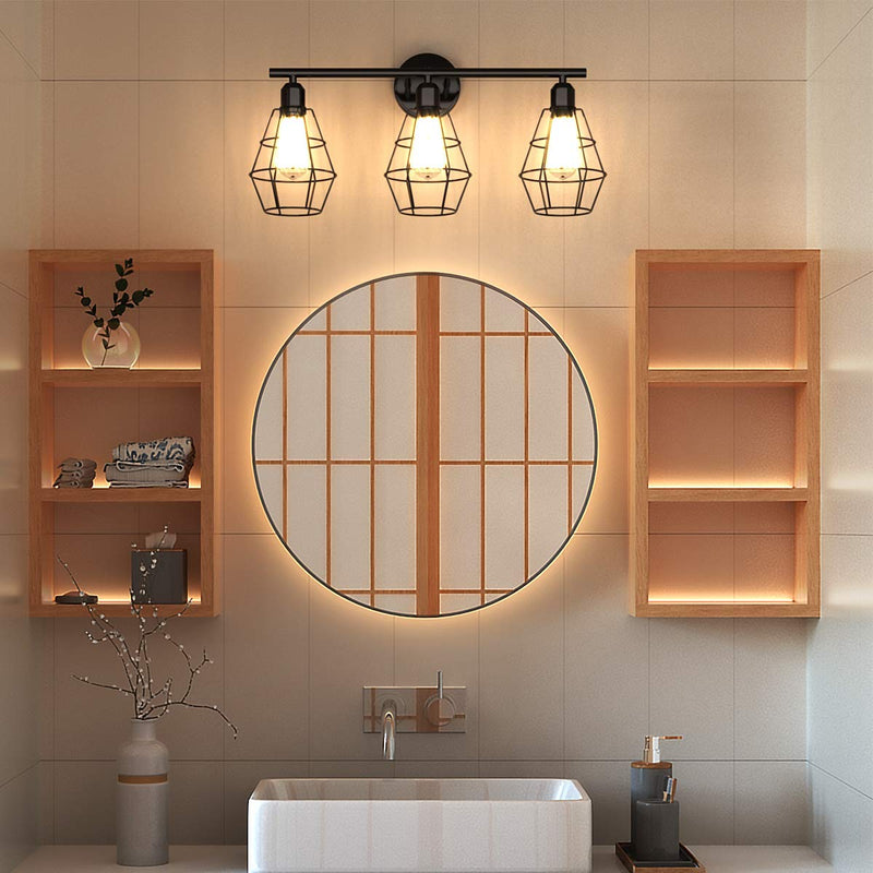 ARLIME 3-Light Industrial Bathroom Vanity Light