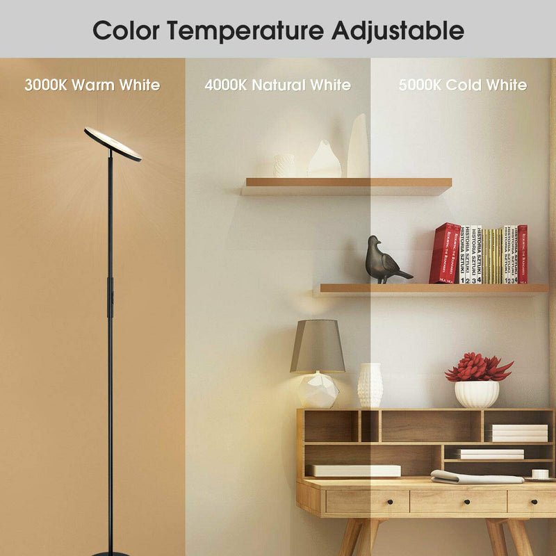 ARLIME Sky LED Torchiere Floor Lamp, Dimmable Standing Light with 3 Light Options