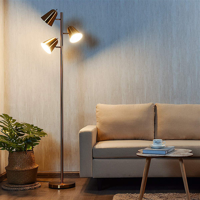 ARLIME 3-Light Floor Lamp, 64” Mid Century Modern Standing Tall Pole Lamp