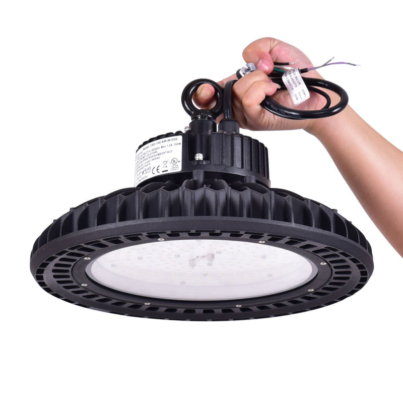 150W LED High Bay Light, 22500LM 5000K Bright Daylight for Warehouse Factory Garage