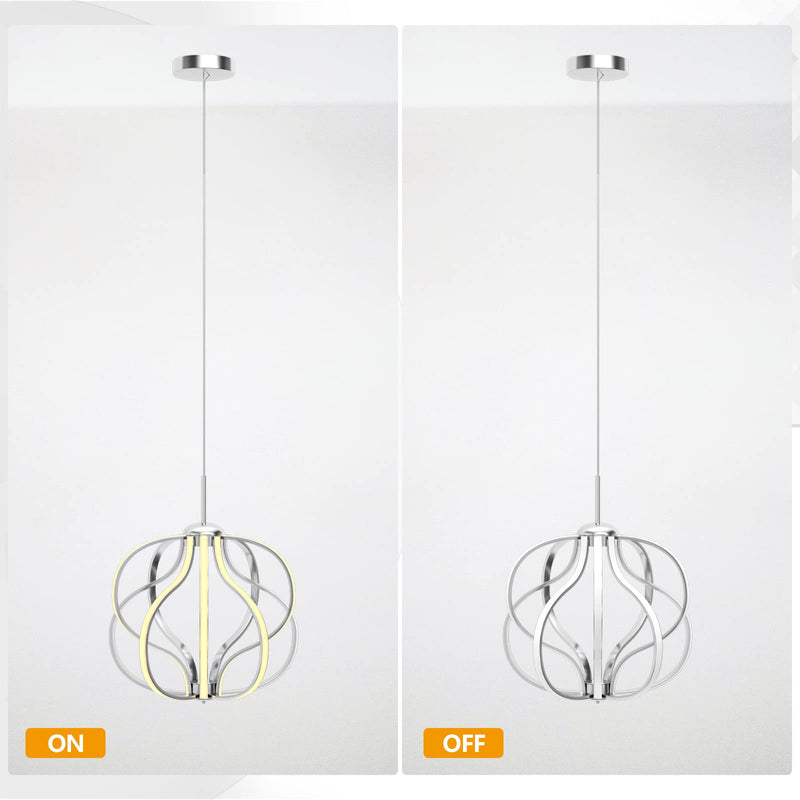 ARLIME Modern LED Chandelier, Dimmable Pendant Light with Adjustable Height